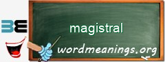 WordMeaning blackboard for magistral